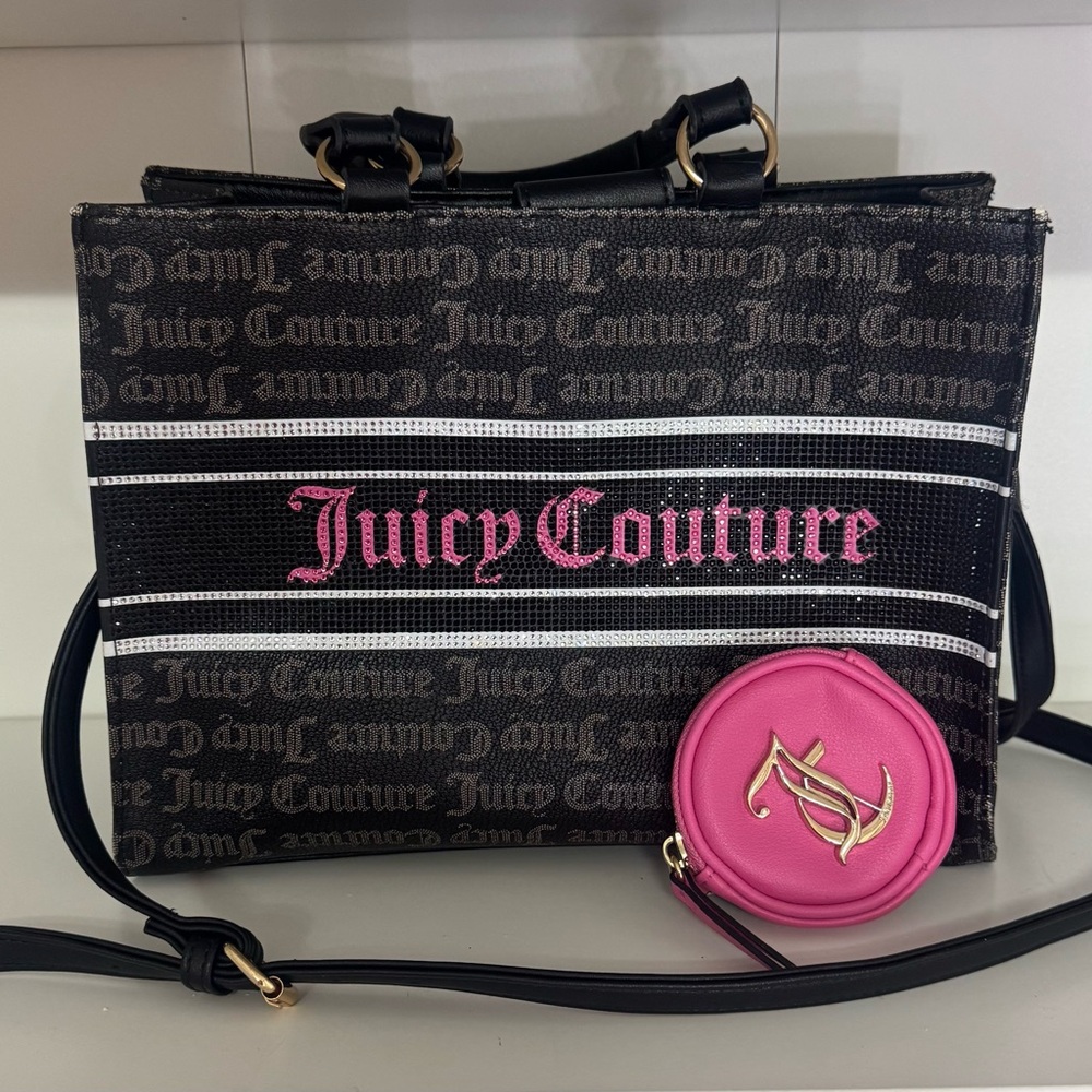 Juicy Couture Black and Pink Tote Bag